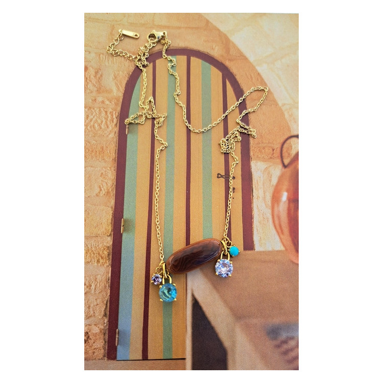 Collier Téa - chocolat