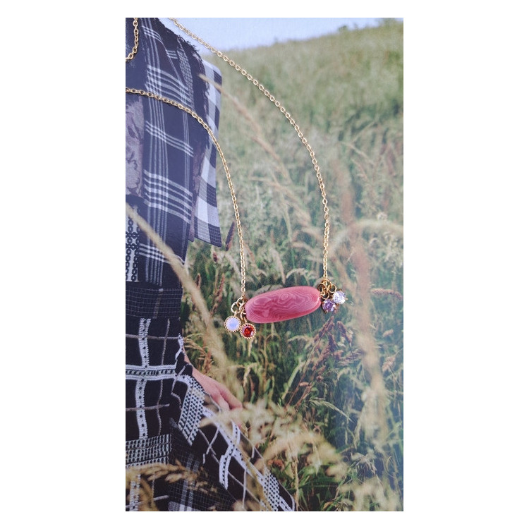 Collier Téa - vieux rose
