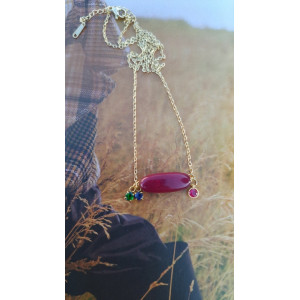 Collier Téa - grenat