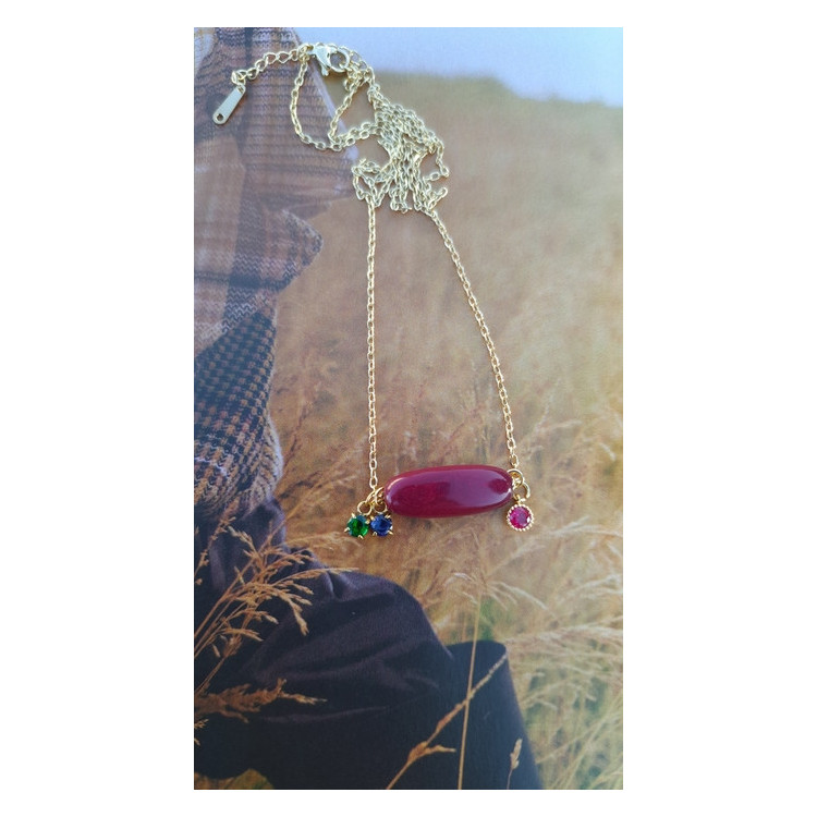 Collier Téa - grenat