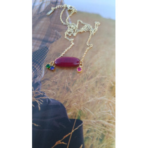 Collier Téa - grenat