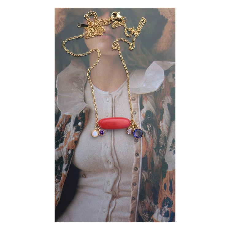 Collier Téa - tomate
