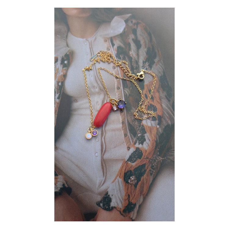 Collier Téa - tomate
