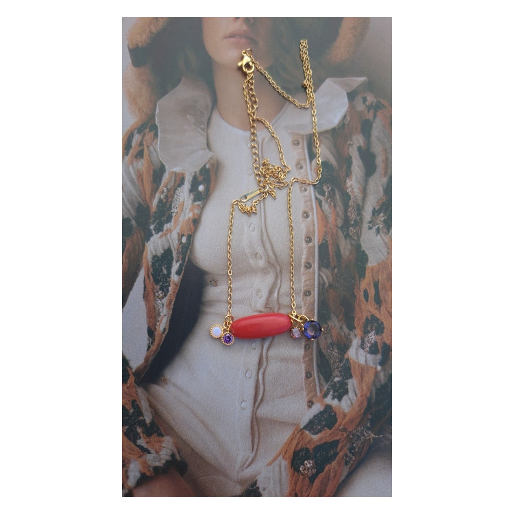 Collier Téa - tomate