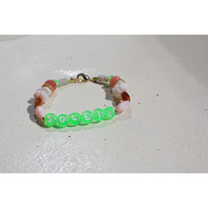 Bracelet Soleil vert fluo