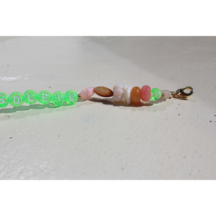Bracelet Soleil vert fluo