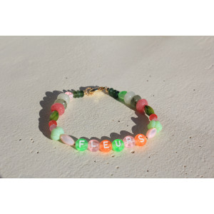 Bracelet Fleurs vert