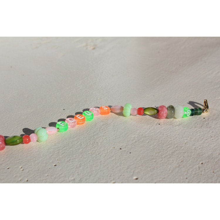 Bracelet Fleurs vert