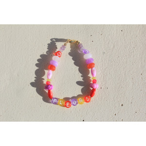 Bracelet Fleurs rouge