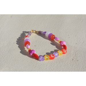 Bracelet Fleurs rouge
