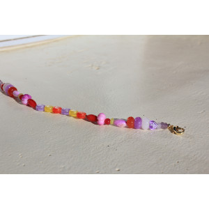 Bracelet Fleurs rouge