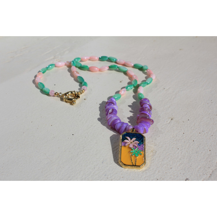 Collier Cancùn jaune