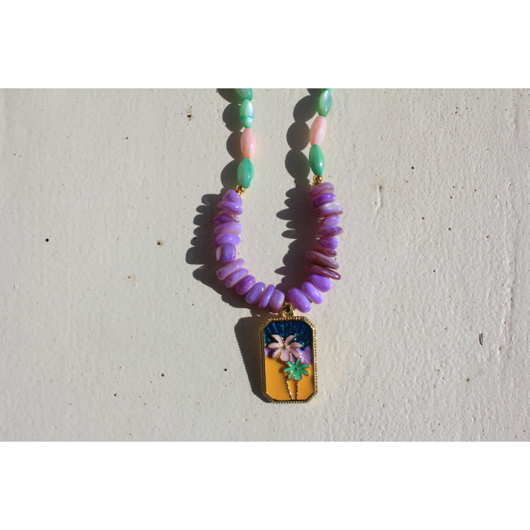 Collier Cancùn jaune