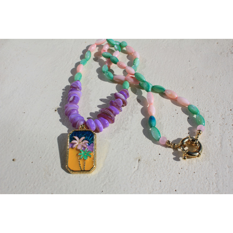 Collier Cancùn jaune