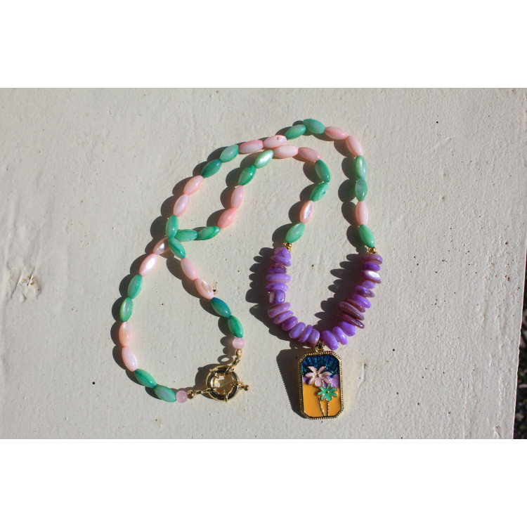 Collier Cancùn jaune