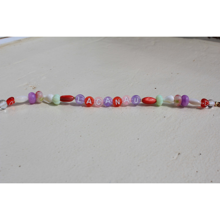 Bracelet Lacanau rouge