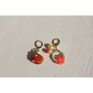 Boucles d'oreilles Vahiné orange