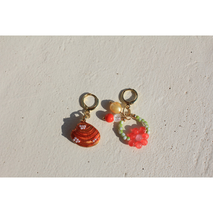 Boucles d'oreilles Vahiné orange