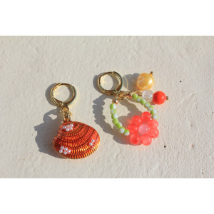 Boucles d'oreilles Vahiné orange