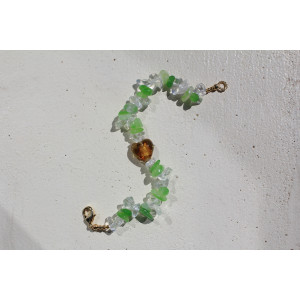 Bracelet Capri blanc et vert