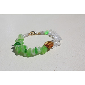 Bracelet Capri vert et blanc