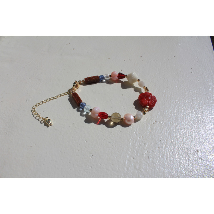 Bracelet Angèle bordeaux