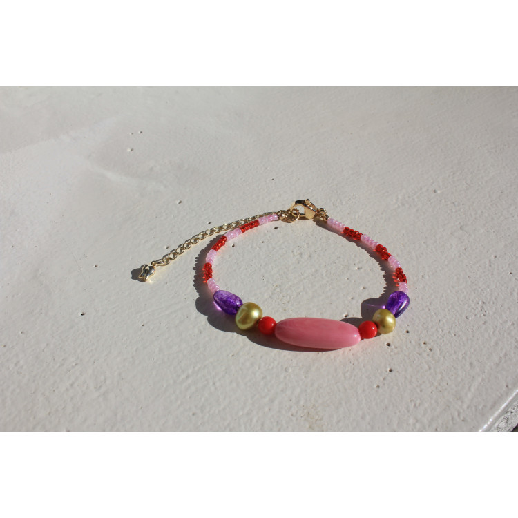 Bracelet Poppée rose