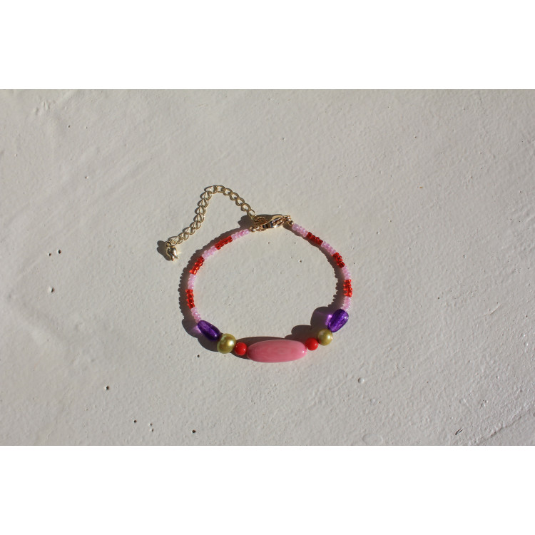 Bracelet Poppée rose